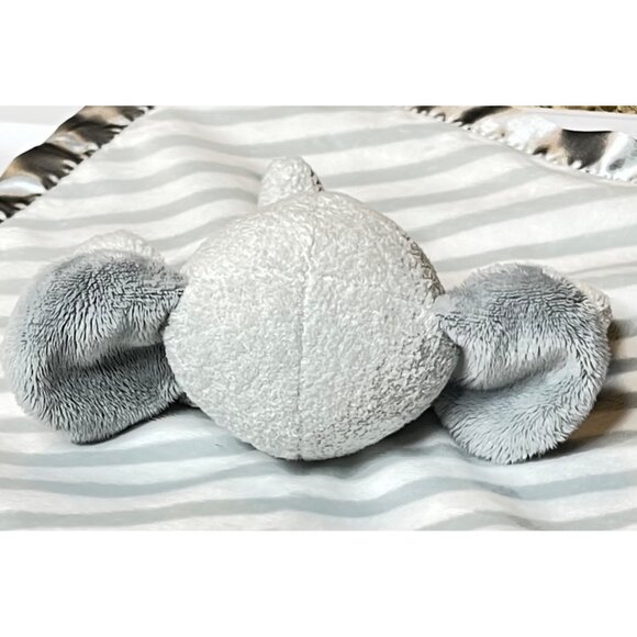 Cloud Island Gray Elephant Plush Lovey Security Blanket Satin Trim 14x14 - Picture 3 of 7